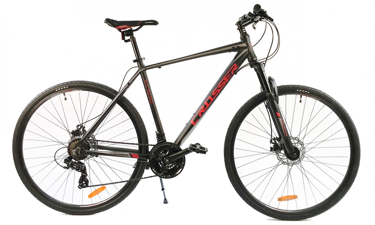 Фотография Велосипед Crosser Hybrid 28" размер XL 2021 черно-красный
